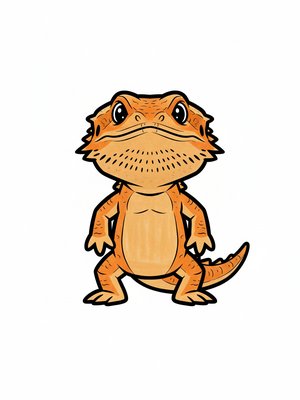 Rex the Bearded Dragon in Classic Coloring Book