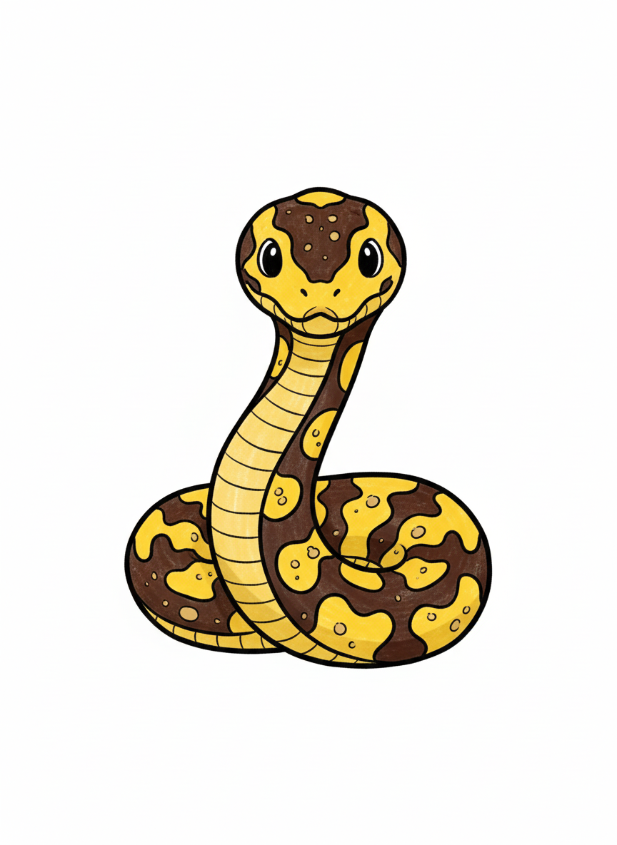 Scales the Ball Python - Full Colored Illustration