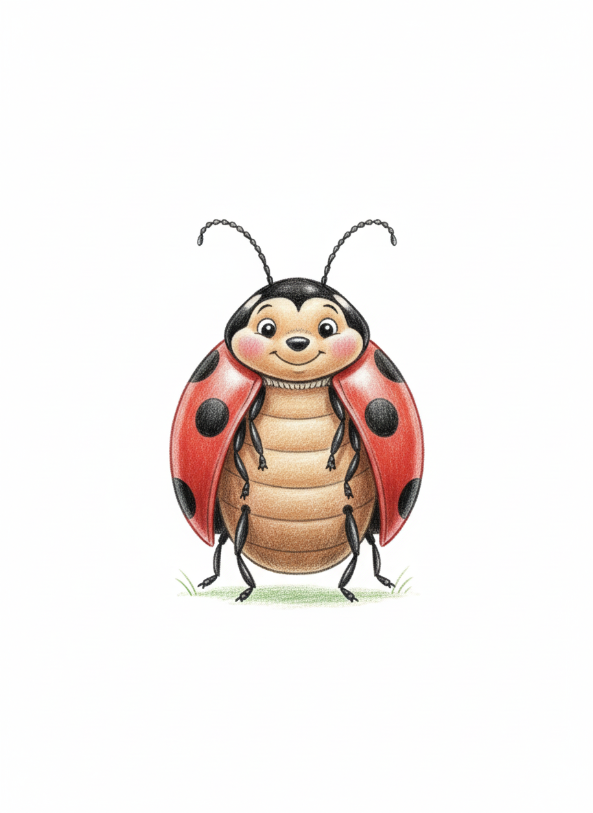 Lady the Ladybug - Full Colored Illustration