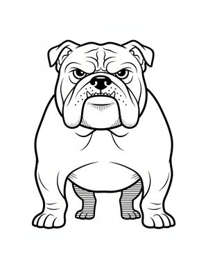 Spike the Tough Bulldog in Classic Coloring Book