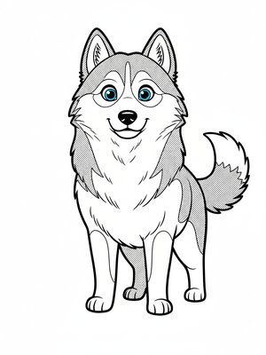 Luna the Curious Husky