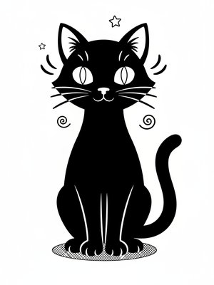 Shadow the Mysterious Black Cat