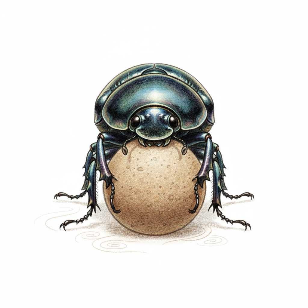 Scarab the Beetle - Full Colored Illustration