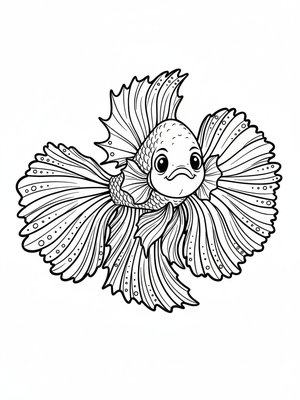 Azul the Colorful Betta Fish