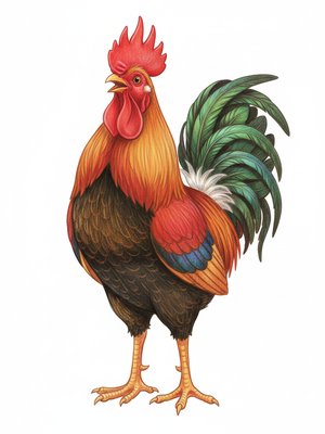 Rooster Red the Proud Cockerel