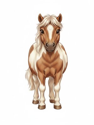 Patches the Spotted Pony in Gentle Pencil - Full Colored Illustration