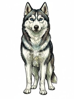 Luna the Curious Husky