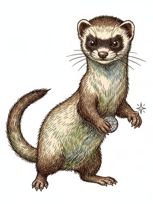 Stripes the Playful Ferret