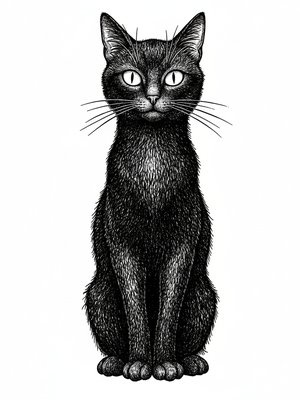 Shadow the Mysterious Black Cat