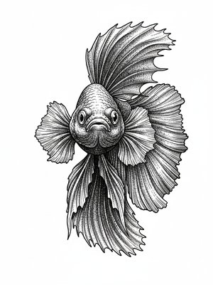 Azul the Colorful Betta Fish