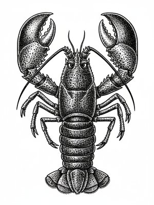 Snappy the Lobster in Victorian Illustration