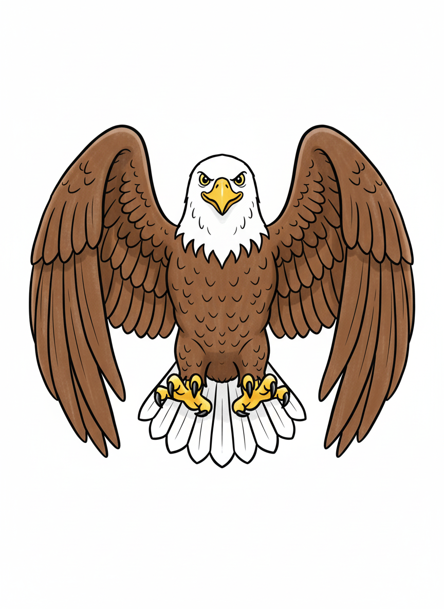 Liberty the Soaring Eagle - Full Colored Illustration