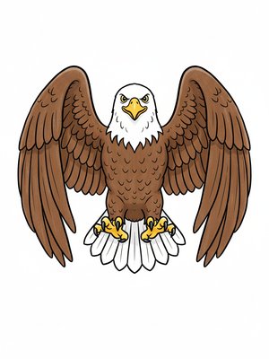 Liberty the Soaring Eagle in Classic Coloring Book