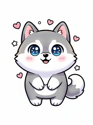 Luna the Curious Husky