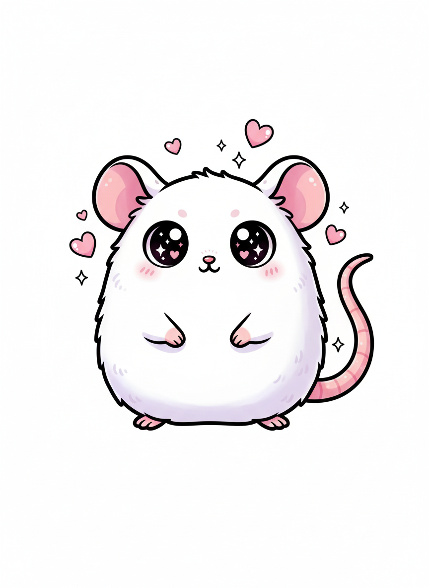 Duchess the Fancy Rat - Full Colored Illustration