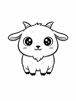 Billy the Stubborn Goat in Kawaii Cute