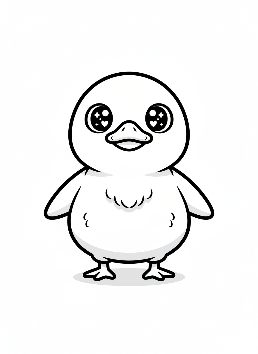 Honker the Guard Goose - Black & White Illustration