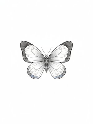 Flutter the Butterfly in Gentle Pencil