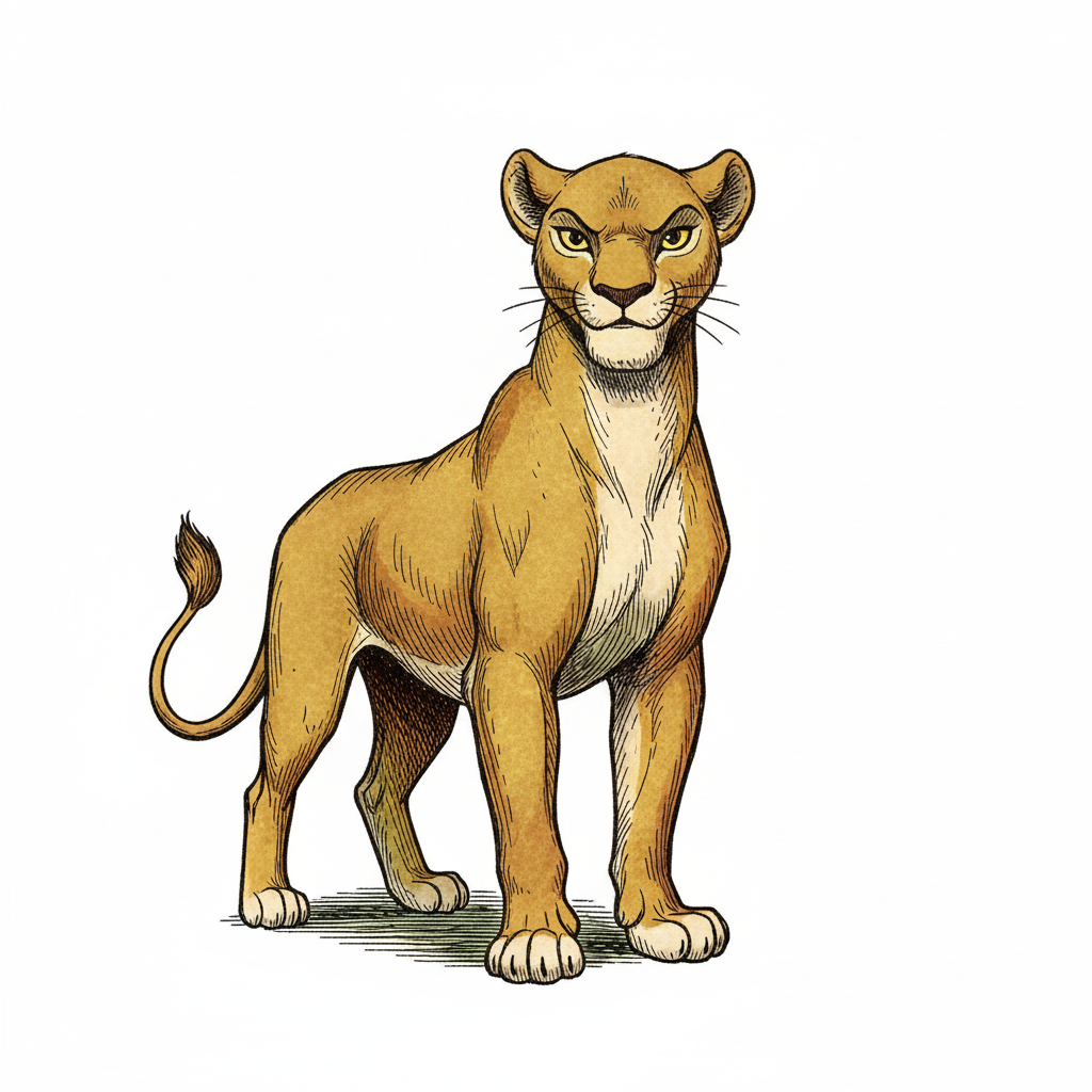 Nala the Fierce Lioness - Full Colored Illustration