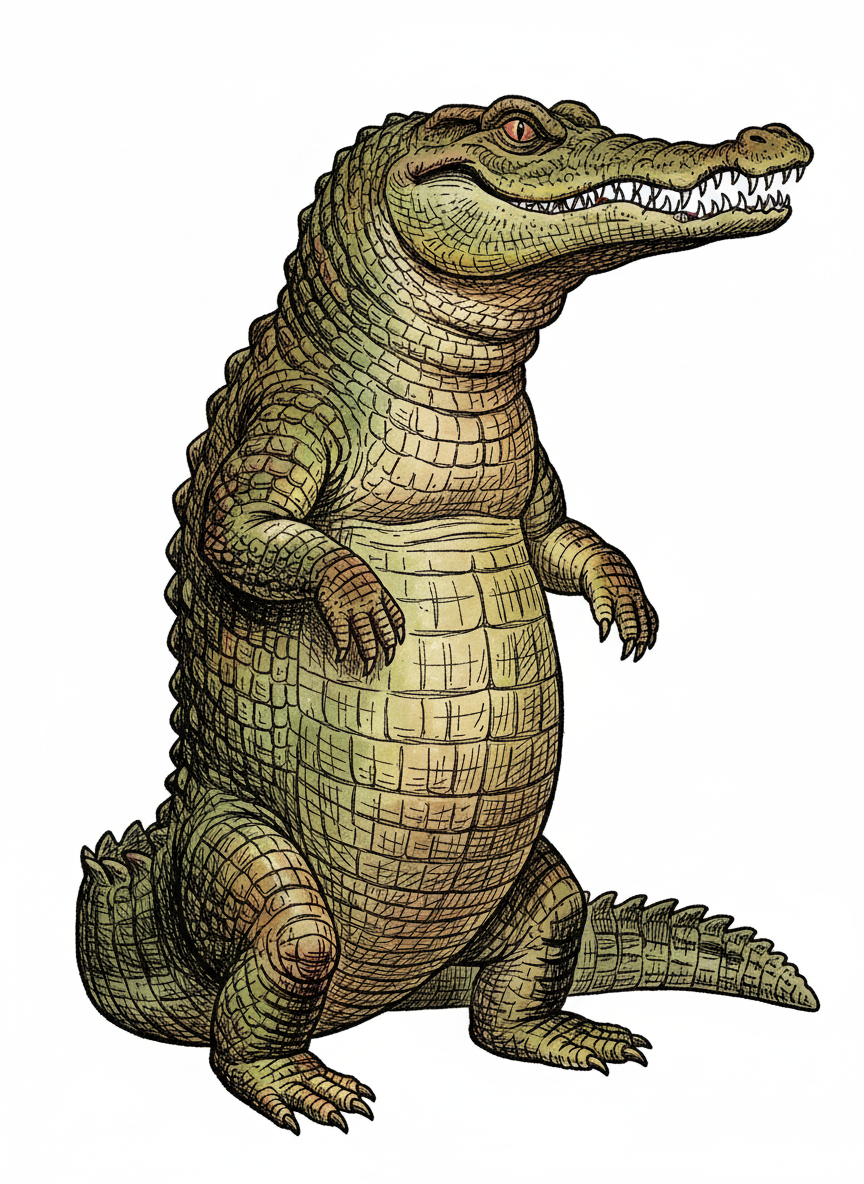 Snap the Crocodile - Full Colored Illustration