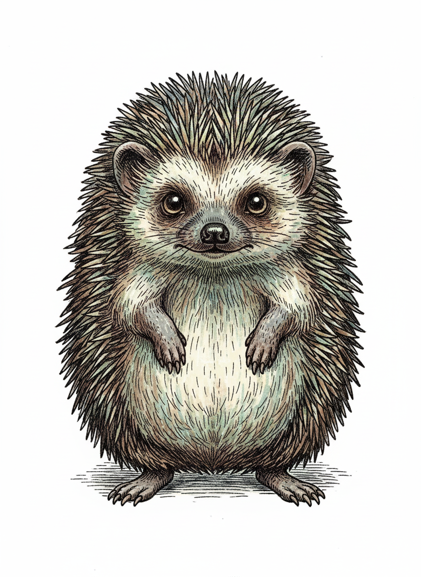 Quill the Hedgehog - Full Colored Illustration