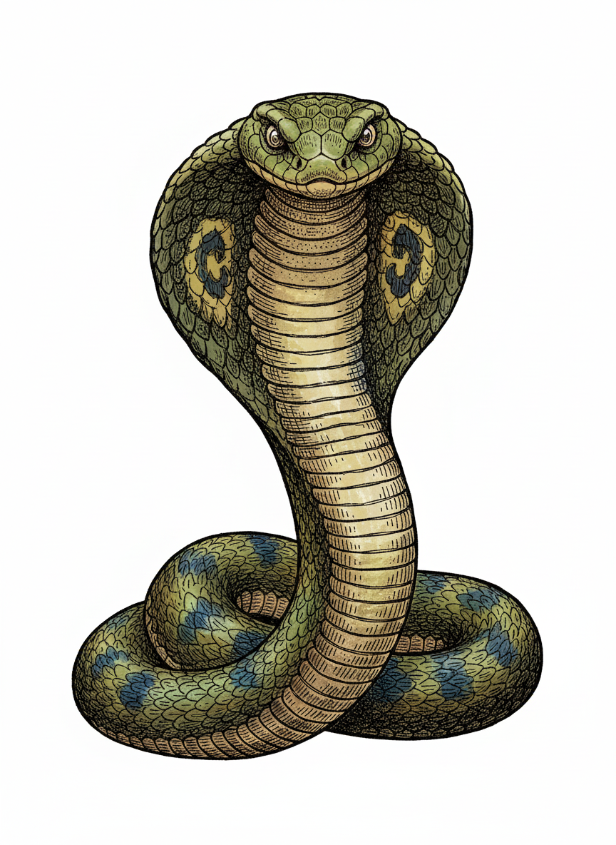 Viper the Cobra - Full Colored Illustration