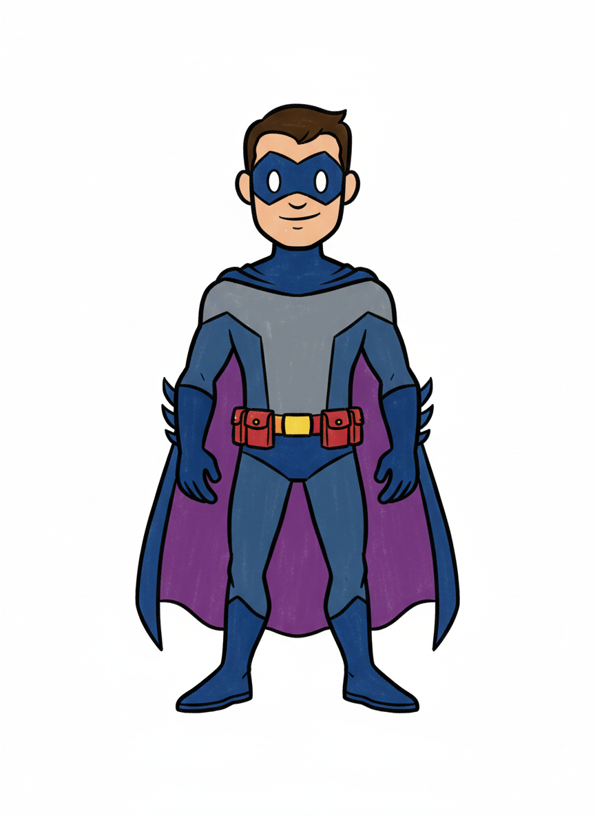 Shadow Strike the Stealth Hero - Full Colored Illustration