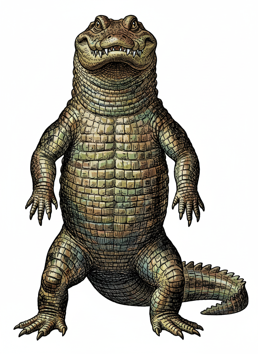 Chomp the Alligator - Full Colored Illustration