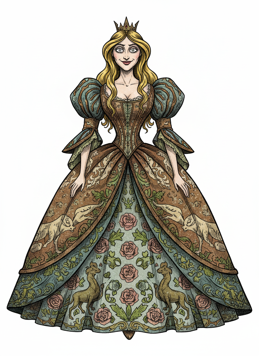 Princess Aurora Royal - Full Colored Illustration