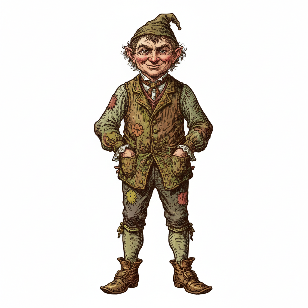 Cobweb the Brownie - Full Colored Illustration