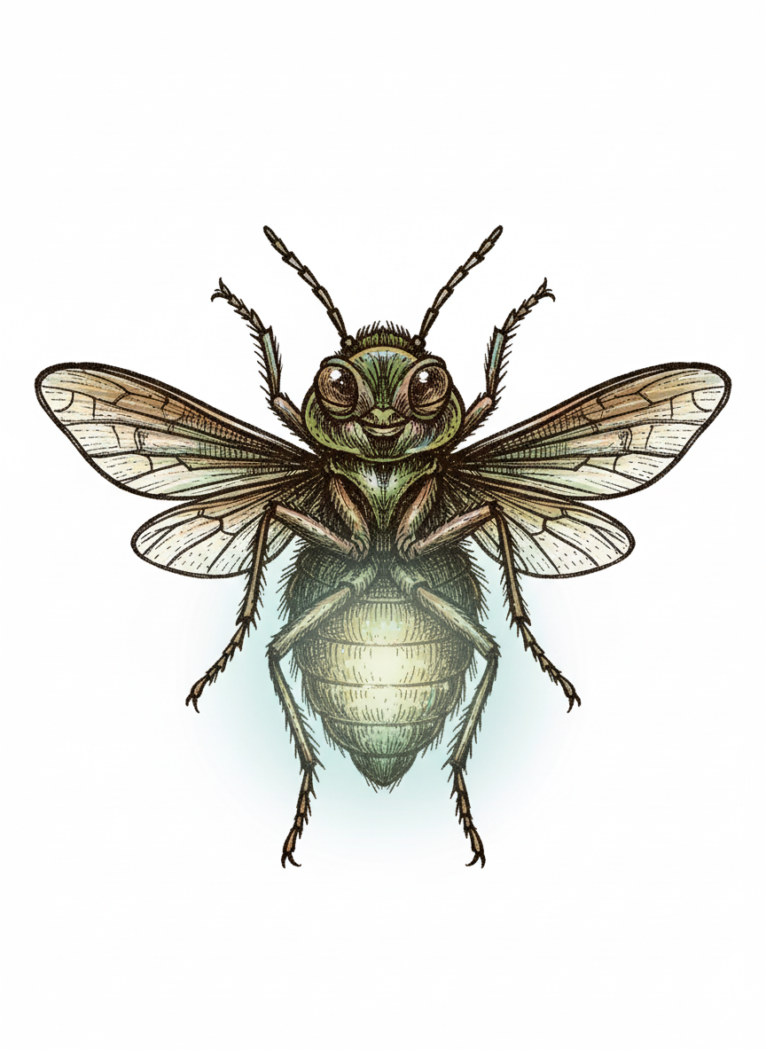 Glow the Firefly - Full Colored Illustration