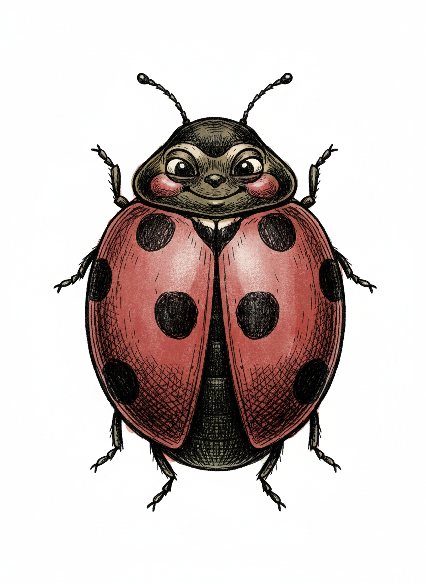 Lady the Ladybug - Full Colored Illustration
