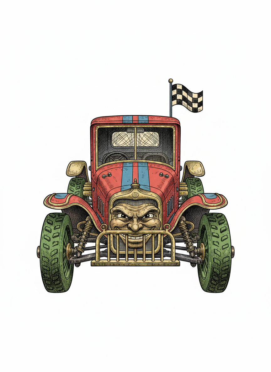 Zippy the RC Car - Full Colored Illustration