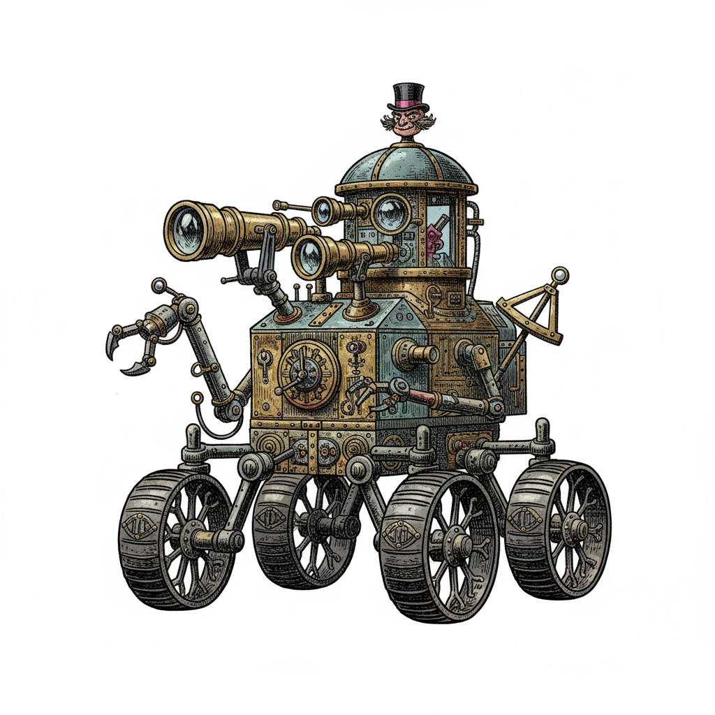 Rover the Mars Explorer - Full Colored Illustration