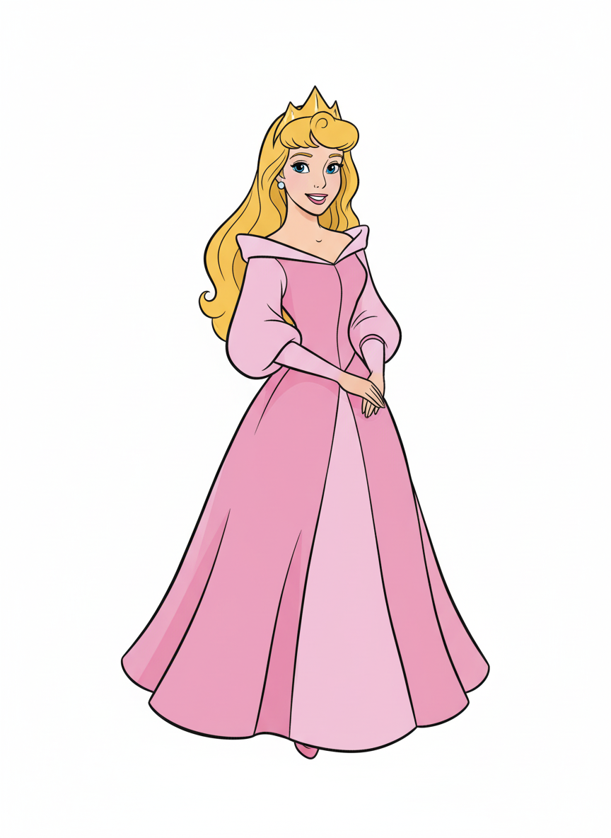 Princess Aurora the Royal - Full Colored Illustration