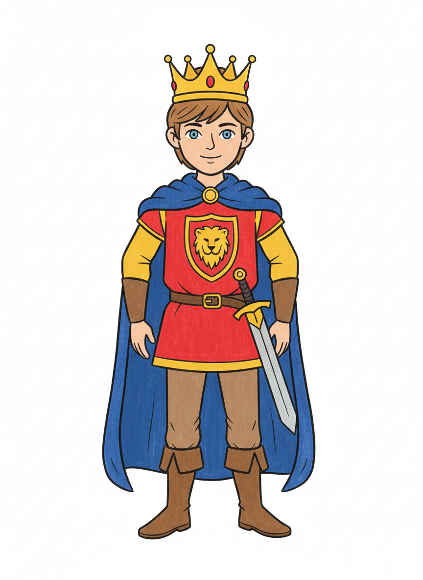 Prince Valor the Brave - Full Colored Illustration